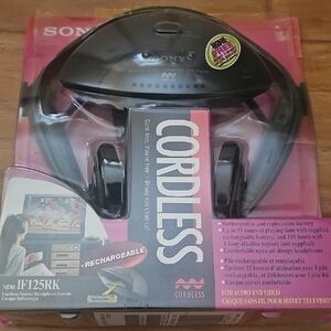 New Sony Cordless Stereo Headphone System IF125RK & Infrared Transmitter